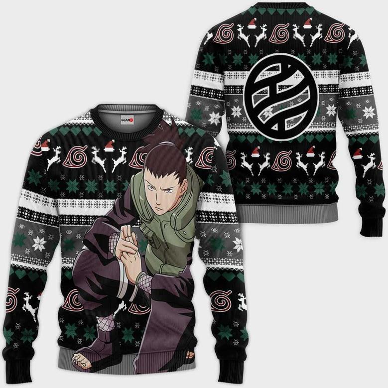 Shikamaru Nara Ugly Christmas Sweater Custom Anime