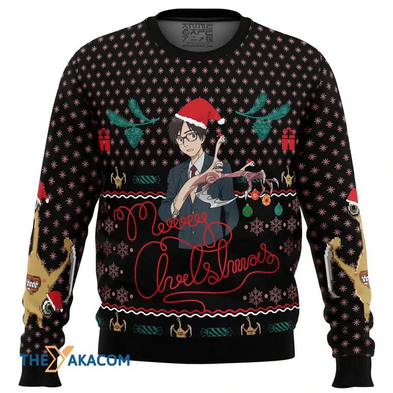 Shinichi Izumi Parasyte Custom Gift For Fan Anime Christmas Ugly Sweater