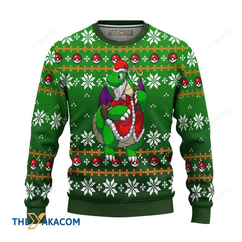 Shiny Dragonite Pokemon Manga Anime Green Ugly Sweater