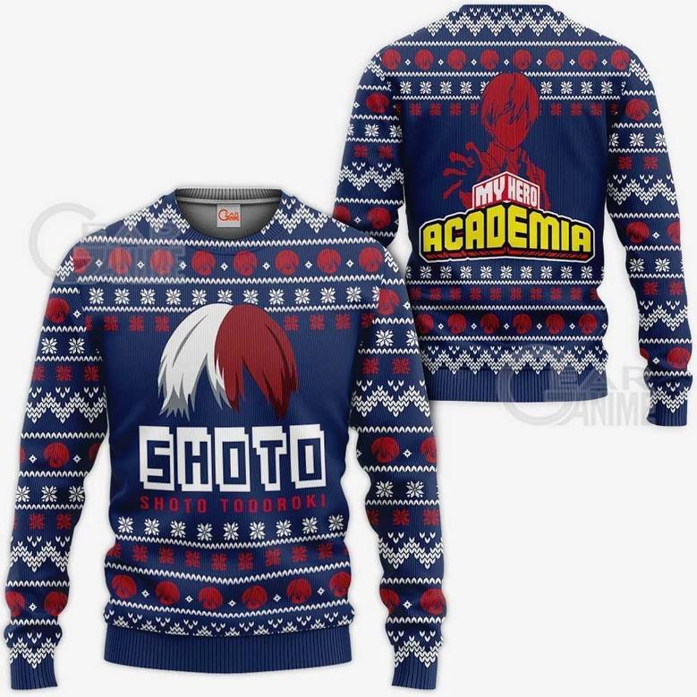 Shoto Todoroki Ugly Christmas Sweater My Hero Academia Anime