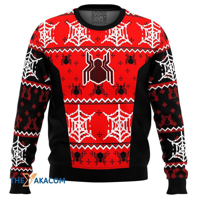 Spiderman Uniform Gift For Fan Anime Christmas Ugly Sweater