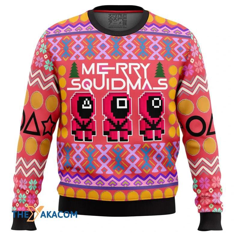 Squid Game Squidmas Custom Gift For Fan Anime Christmas Ugly Sweater