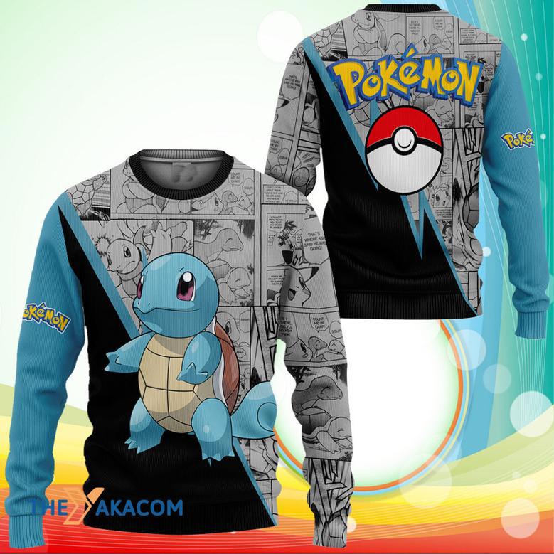 Squirtle Pokemon Manga Anime Ugly Sweater