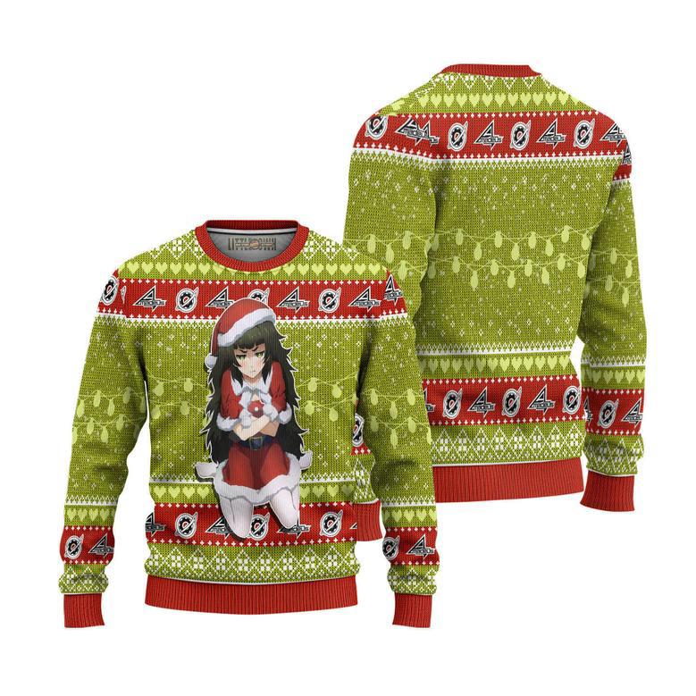 Steins Gate Ugly Sweater Custom Maho Knitted Sweatshirt Anime Christmas Gift