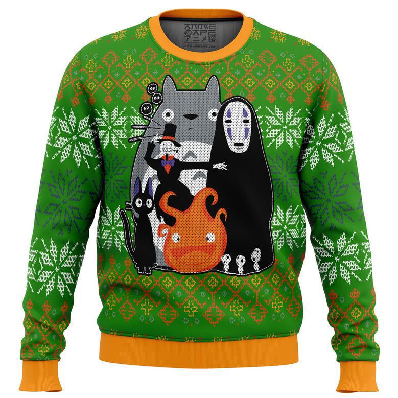 Studio Ghibli Miyazaki Squad Ugly Christmas Sweater