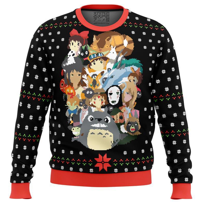 Studio Ghibli Xmas Main Miyazaki Ugly Christmas Sweater