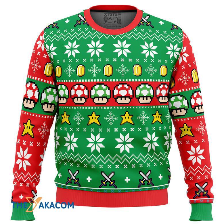 Super Mario Gift For Fan Anime Christmas Ugly Sweater