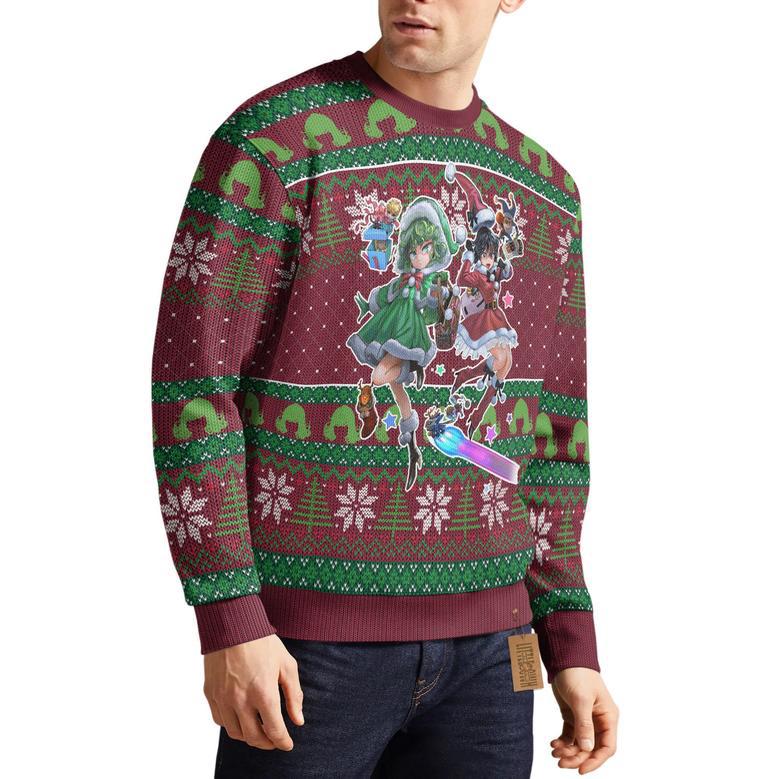 Tatsumaki And Fubuki One Punch Man Ugly Christmas Sweater