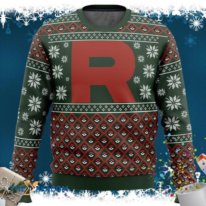 Team Rocket Pokemon Anime Manga Gift Ugly Christmas Sweater