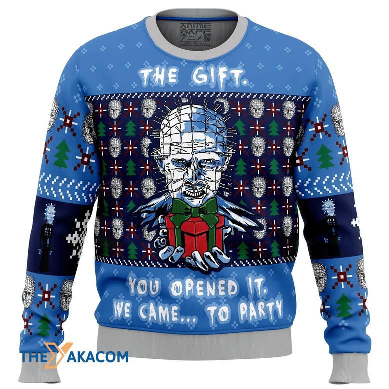 The Gift Hellraiser Gift For Fan Anime Christmas Ugly Sweater