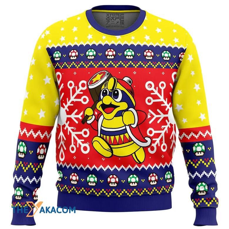 The King Super Mario Bros. Custom Gift For Fan Anime Christmas Ugly Sweater