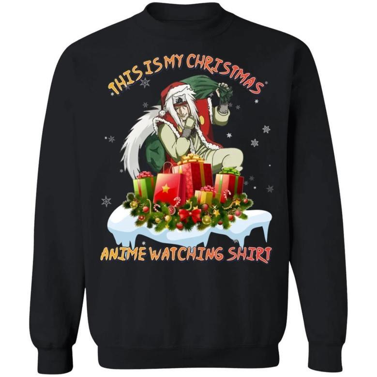 This Is My Christmas Anime Watching Shirt Jiraiya of Naruto Sweatshirt All Day Tee