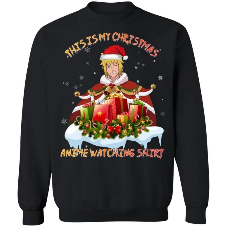 This Is My Christmas Anime Watching Shirt Minato of Naruto Sweatshirt All Day Tee