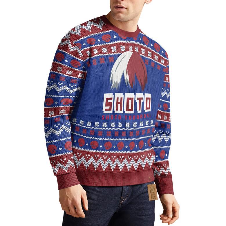 Todoroki Shouto My Hero Academia Ugly Christmas Sweater