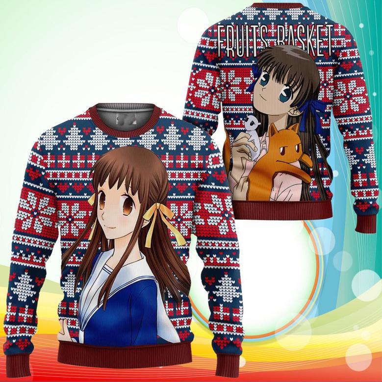 Tohru Honda Ugly Christmas Sweater Anime Fruits Basket Xmas Gifts