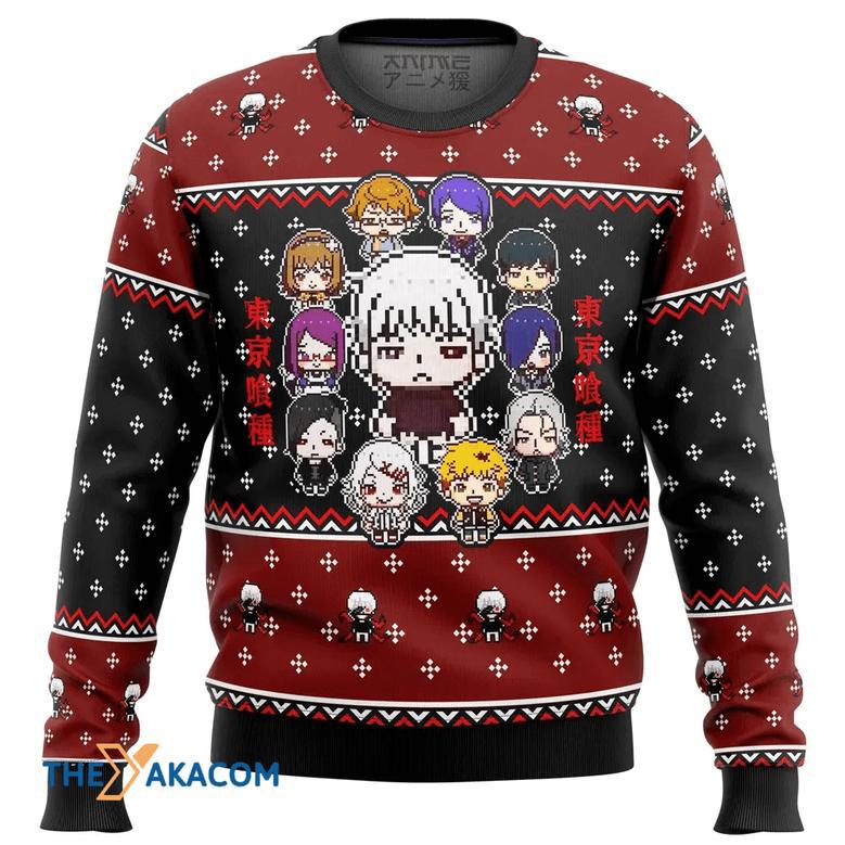 Tokyo Ghoul Sprites Gift For Fan Anime Christmas Ugly Sweater