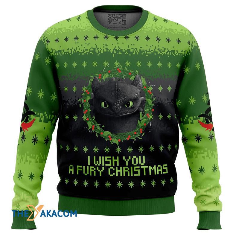 Toothless Gift For Fan Anime Christmas Ugly Sweater