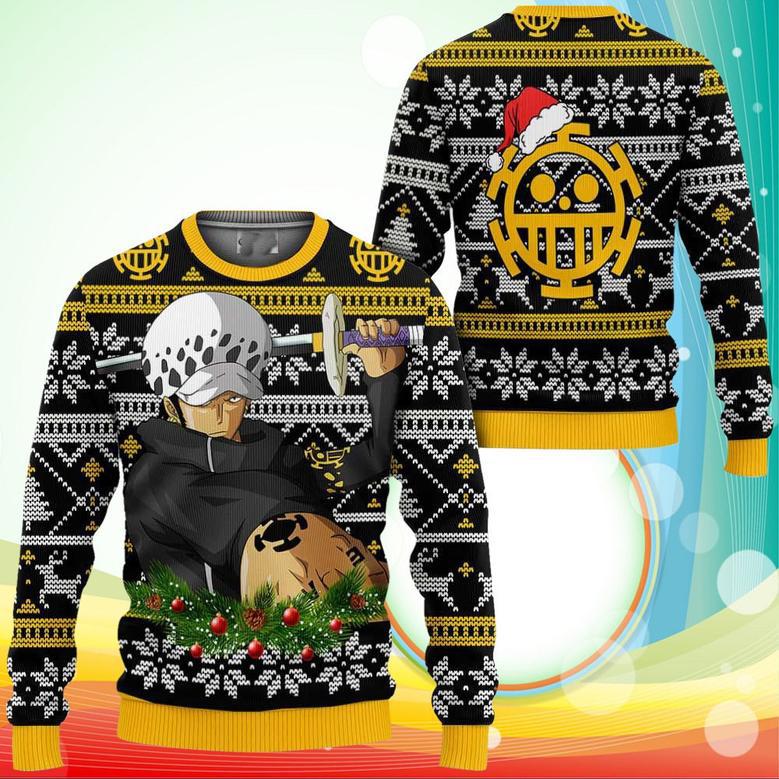 Trafalgar Law Ugly Christmas Sweater One Piece Anime Xmas Gifts