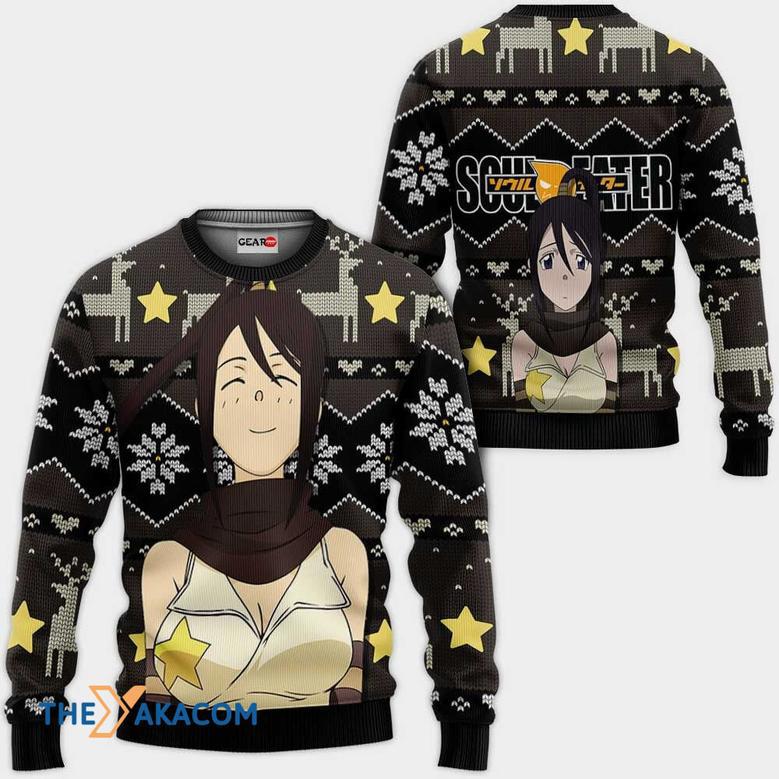 Tsubaki Nakatsukasa Anime Soul Eater Custom Gift For Fan Anime Christmas Ugly Sweater