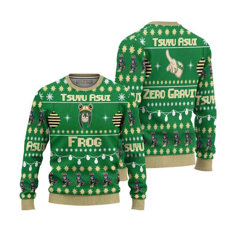 Tsuyu Ugly Christmas Sweater My Hero Academia Knitted Sweatshirt