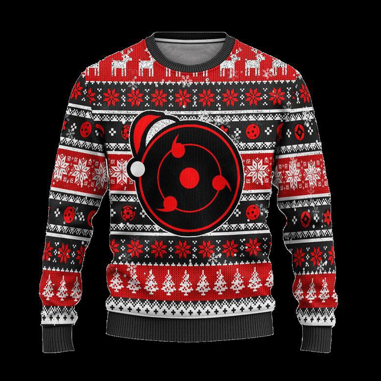 Uchiha Sharingan Anime Ugly Christmas Sweater Naruto Xmas Gift