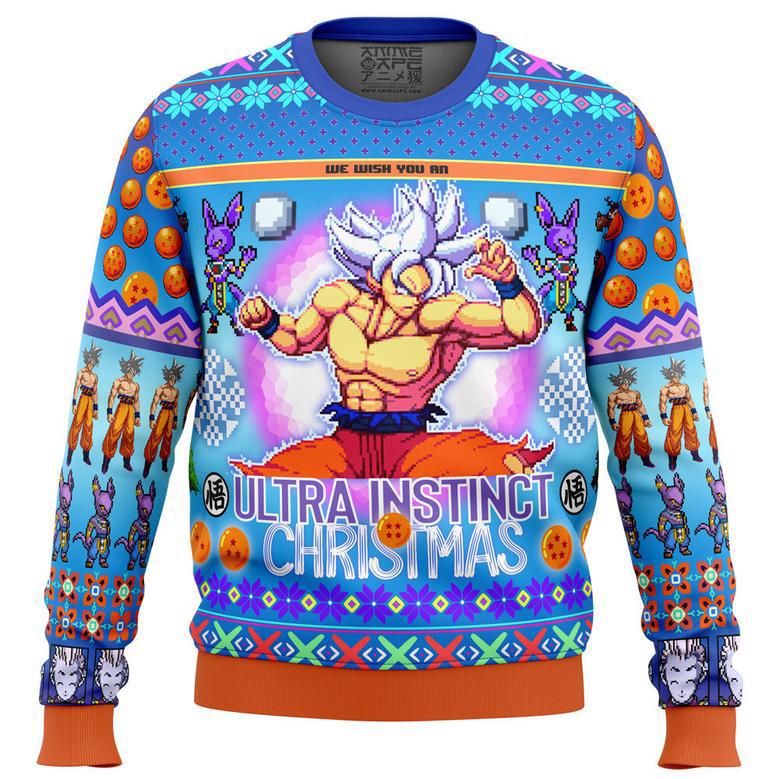 Ultra Instinct Goku Dragon Ball Super Ugly Christmas Sweater