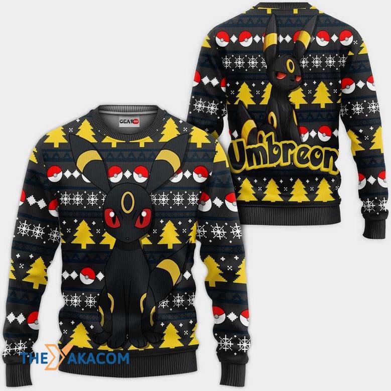 Umbreon Custom Anime Pokemon Gift For Fan Anime Christmas Ugly Sweater