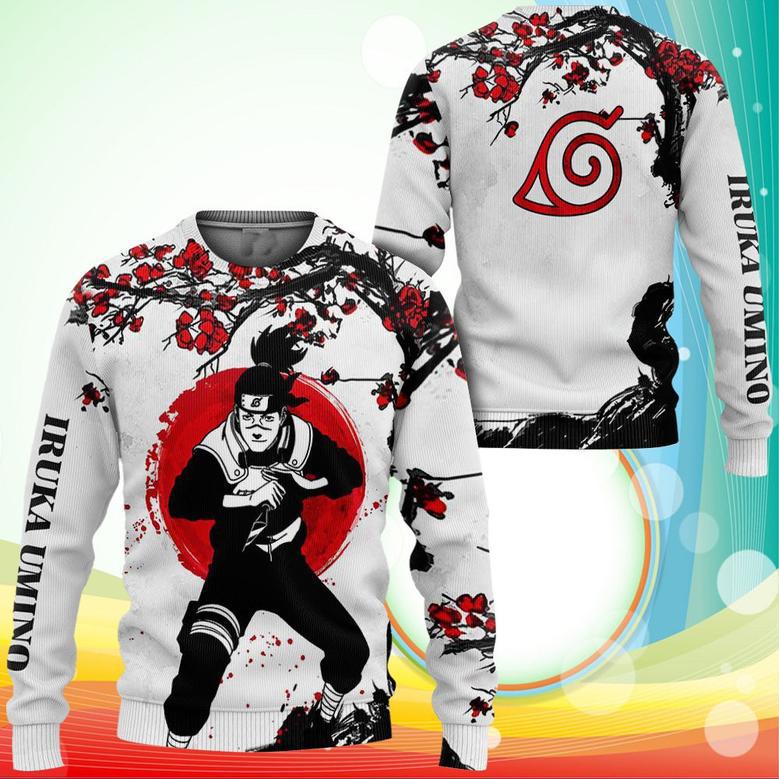 Umino Iruka Sweatshirt Japan Style Naruto Anime Printed Sweaters