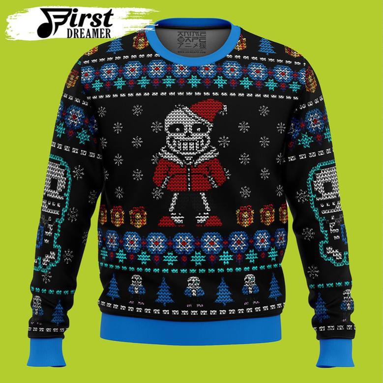 Undertale Sans Horror Ugly Christmas Sweater Anime