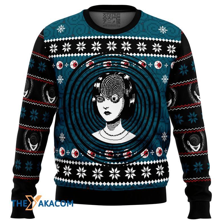 Uzumaki Junji Ito Gift For Fan Anime Christmas Ugly Sweater