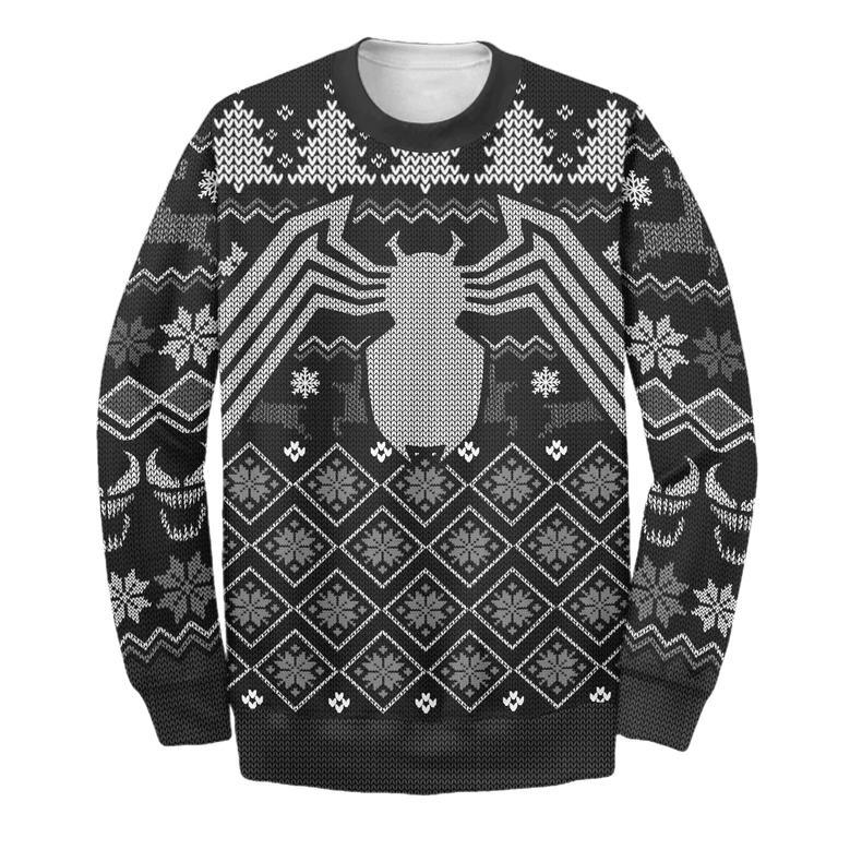 Venom Marvel Sweater Venom Ugly Long Sleeve Christmas Ver Printing Awesome High Quality Venom Marvel