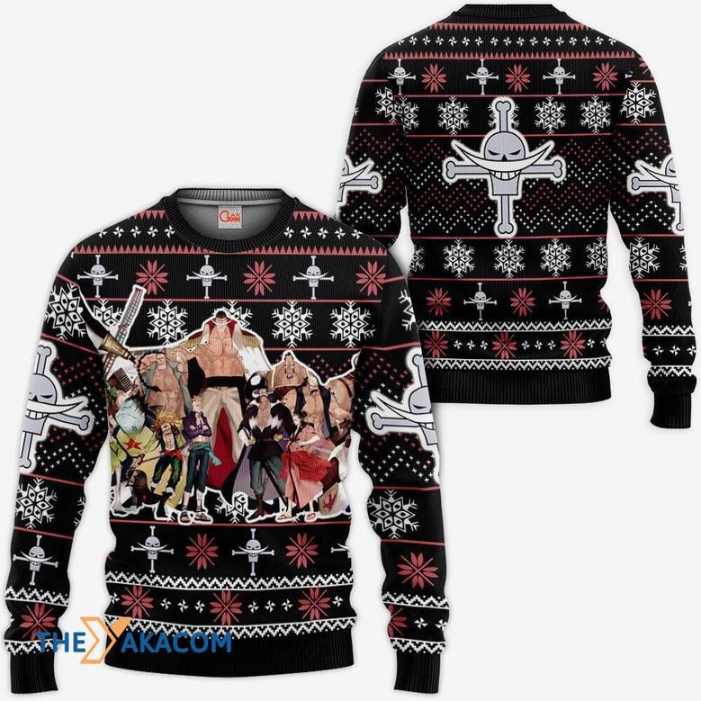 Whitebeard Pirates Anime One Piece Custom Gift For Fan Anime Christmas Ugly Sweater