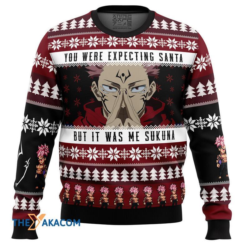 You Were Expecting Santa Sukuna Jujutsu Kaisen Gift For Fan Anime Christmas Ugly Sweater