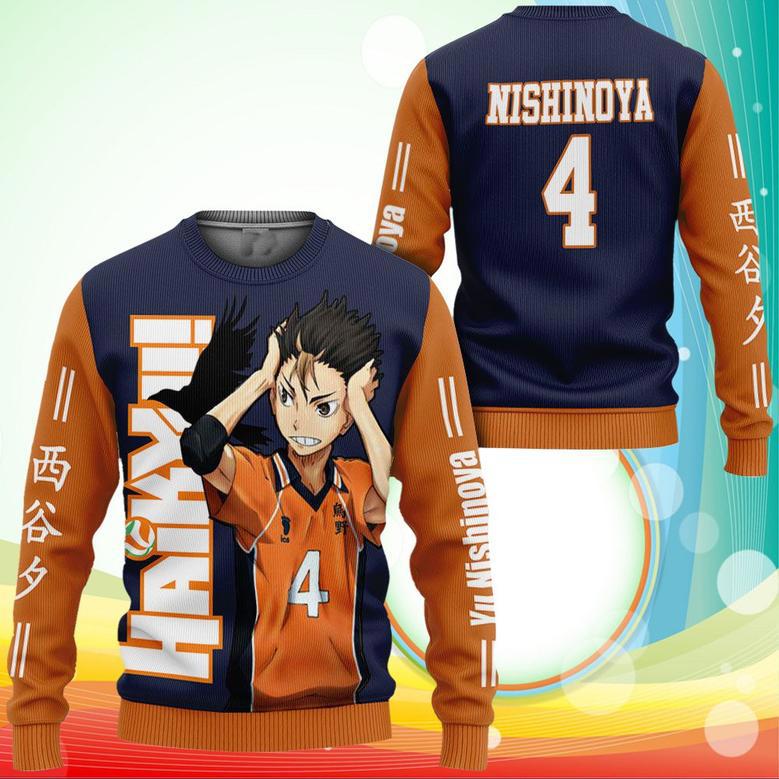 Yu Nishinoya Sweatshirt Anime Karasuno Haikyuu Sweater