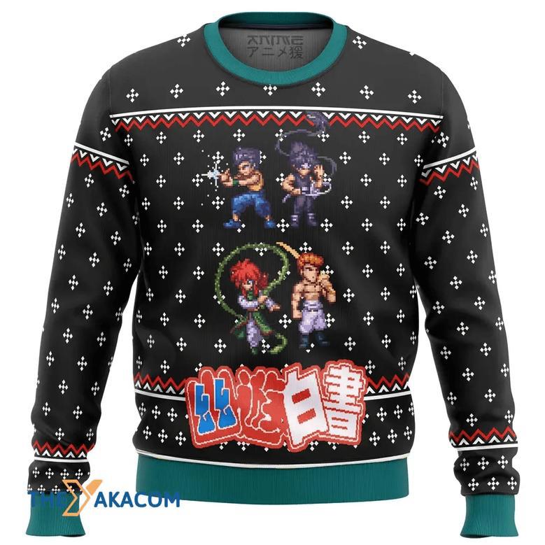 YU YU HAKUSHO Ghost Fighter Sprite Custom Gift For Fan Anime Christmas Ugly Sweater