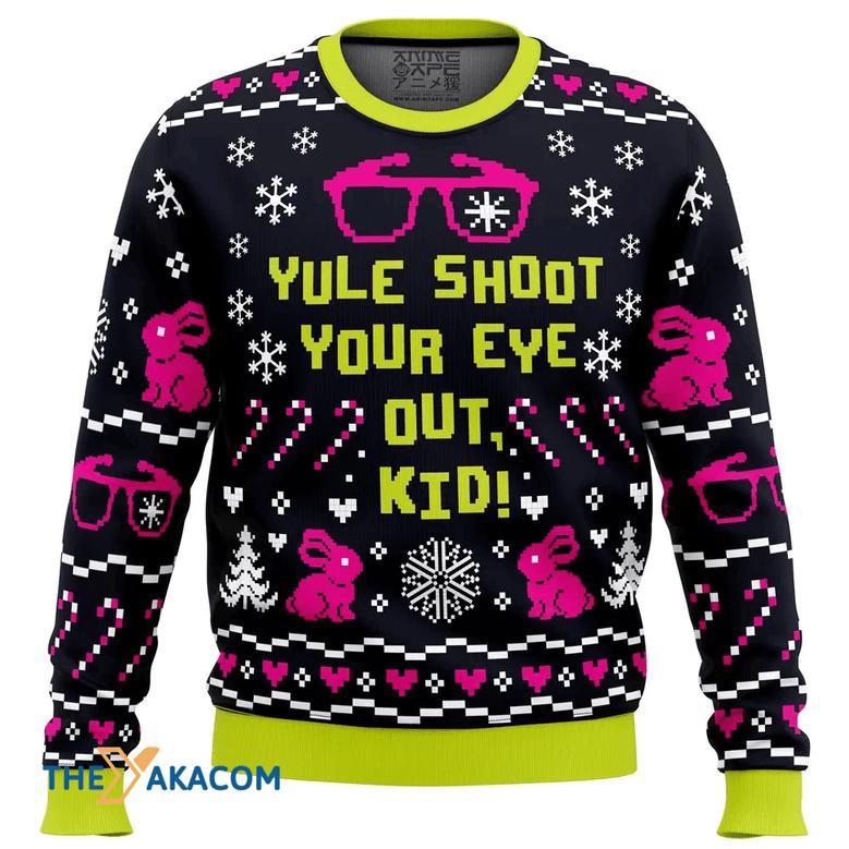 Yule Shoot Your Eye Out A Christmas Story Gift For Fan Anime Christmas Ugly Sweater