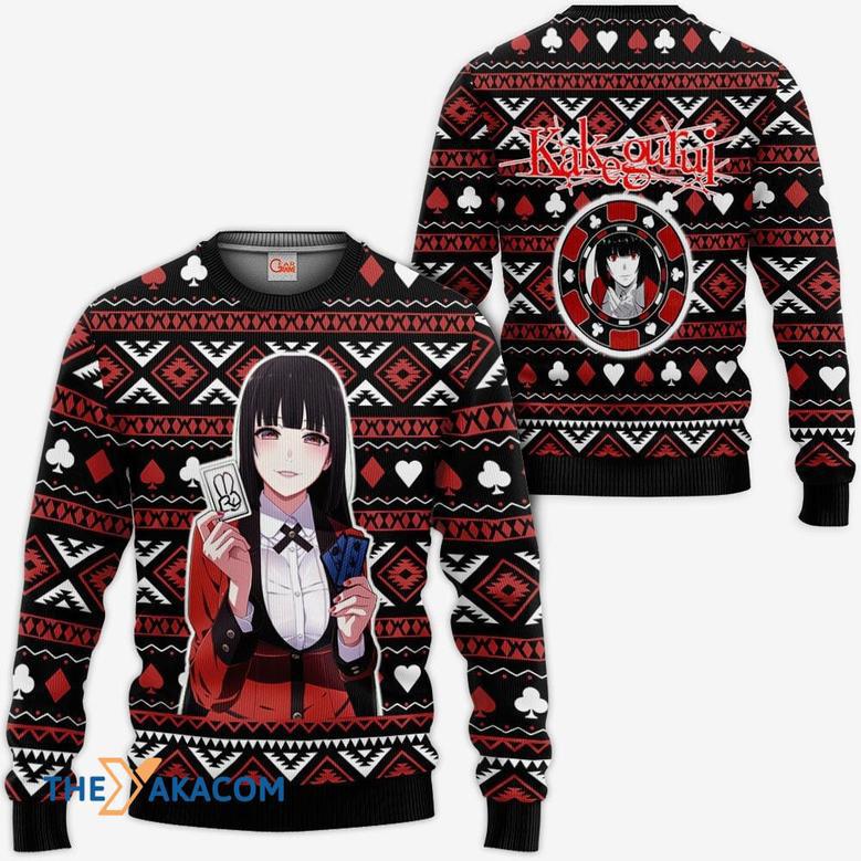 Yumeko Jabami Custom Anime Kakegurui Gift For Fan Anime Christmas Ugly Sweater