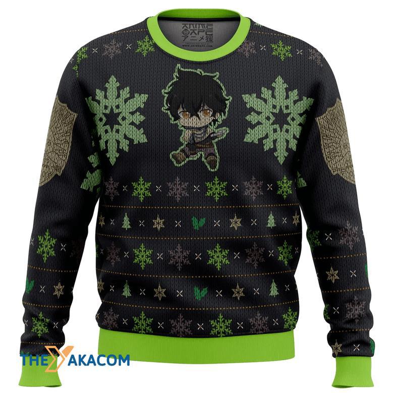 Yuno Black Clover Gift For Fan Anime Christmas Ugly Sweater