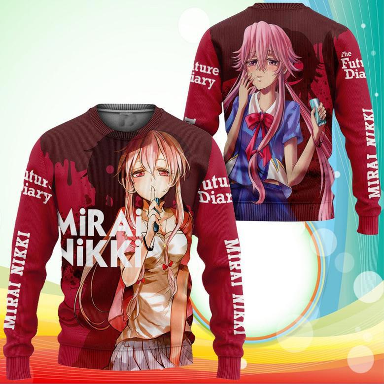 Yuno Gasai Future Diary Mirai Nikki Sweatshirt Anime Shirts