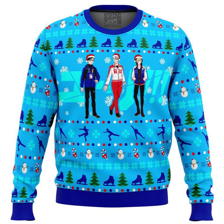 Yuri on Ice The Top Ice Skaters Ugly Christmas Sweater