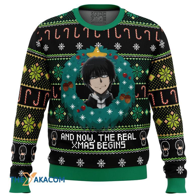 Yuuichi Katagiri Tomodachi Game Custom Gift For Fan Anime Christmas Ugly Sweater