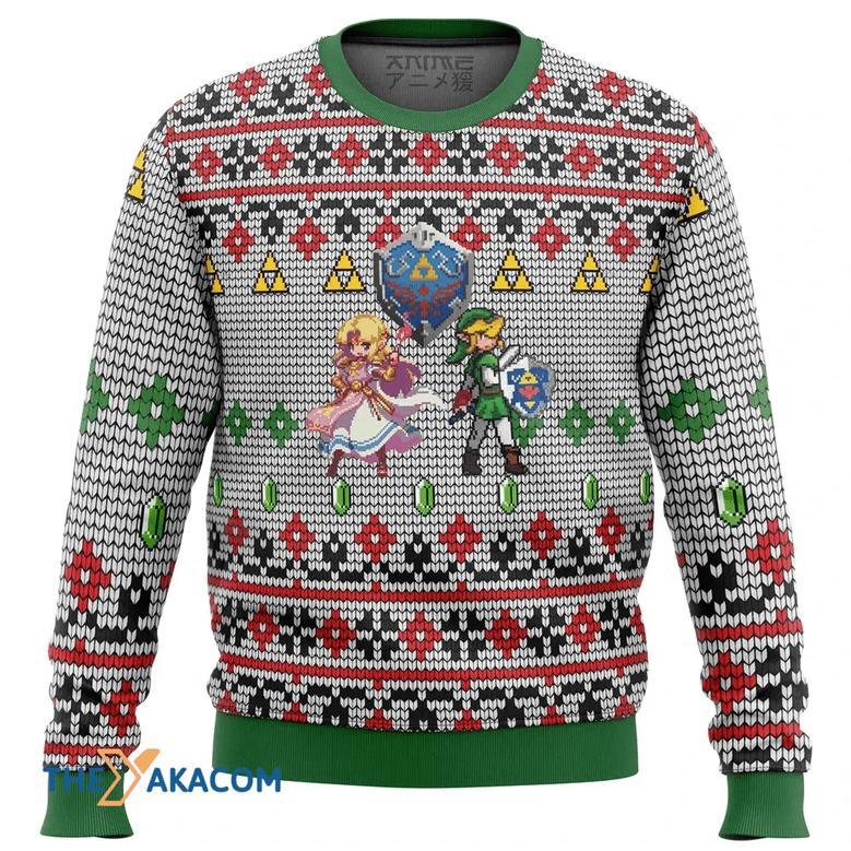 Zelda and Link Custom Gift For Fan Anime Christmas Ugly Sweater