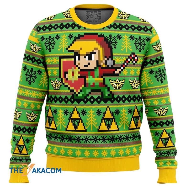 Zelda Holiday Link Gift For Fan Anime Christmas Ugly Sweater