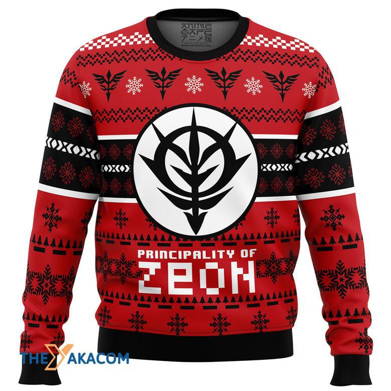 Zeon The Gundam Gift For Fan Anime Christmas Ugly Sweater