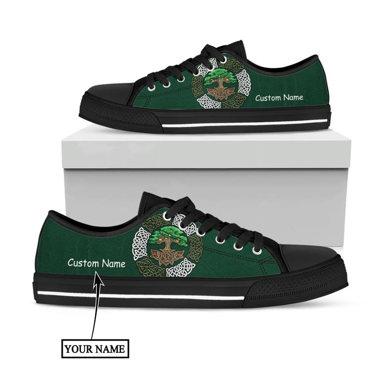 Irish St.Patrick Tree Of Life Low Top Shoes Custom Name