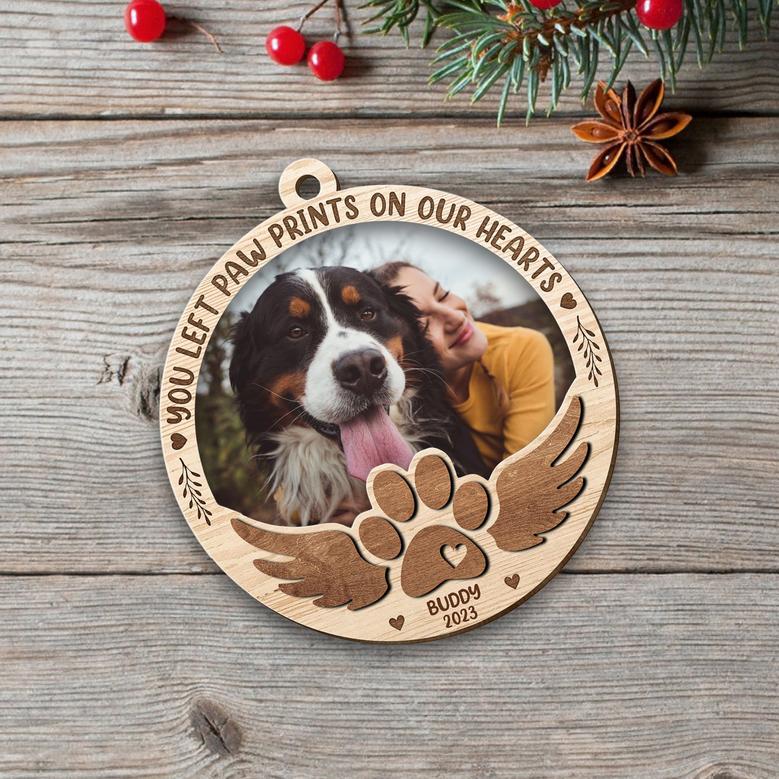 Personalized Dog Wings Memorial Ornament Pet Christmas Memorial Gift