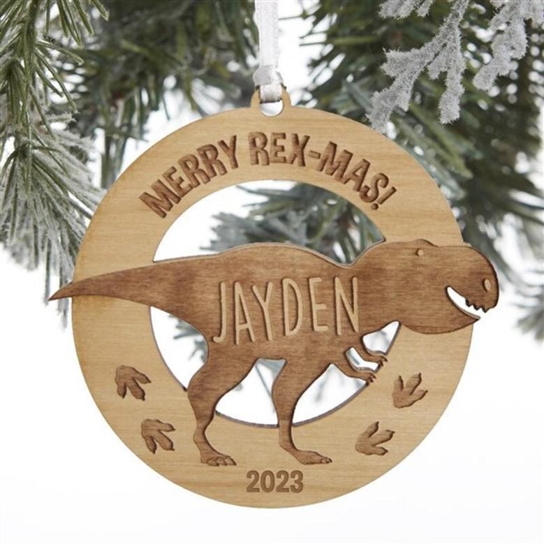 Personalized Animal Christmas Ornaments, Wood Ornament
