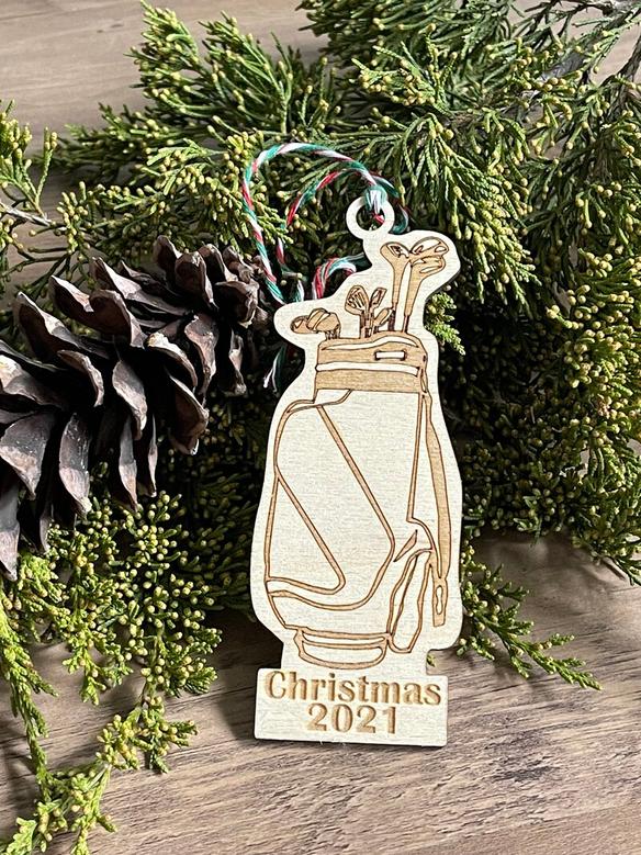 Personalized Golf Christmas Ornaments, Wood Ornament