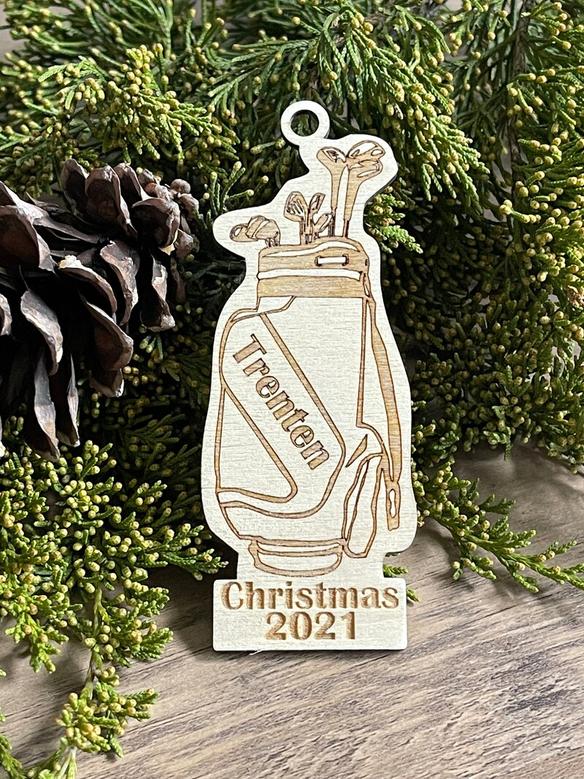 Personalized Golf Christmas Ornaments, Wood Ornament