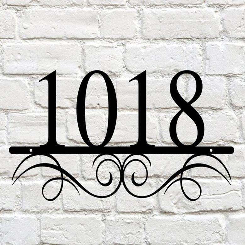 Address Plaque House Numbers, Address Sign for House, Address Plaque, Personalized Metal Signs for Home, Last Name Letter Sign, Metal Sign